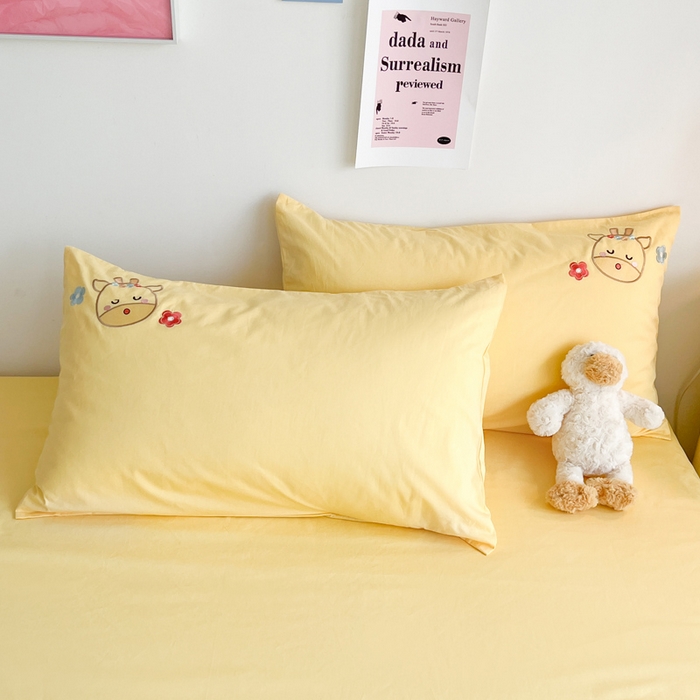 91家纺网 家纺一手货源 找家纺 （总）涵宸 2024新款全棉贴布绣小清新卡通系列四件套