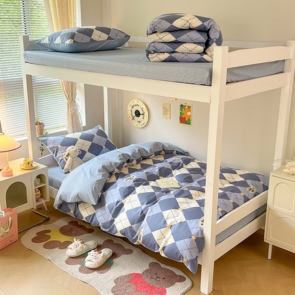 91家纺网 家纺一手货源 找家纺 （总）麦伦家居 2024新款40支13372全棉斜纹学生上下铺床品系列