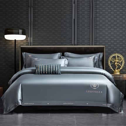 91家纺网 家纺一手货源 找家纺 （总）博之洋婚庆 2025新款全棉贡缎长绒棉刺绣四件套-炫丽人生系列