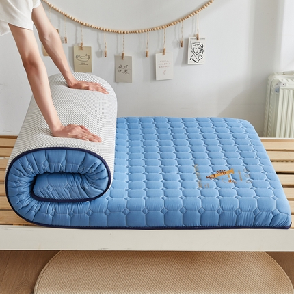 91家纺网 家纺一手货源 找家纺 鹿辉家居（原吉欧力） 2024新款柔肤棉新疆棉花床垫 蓝色