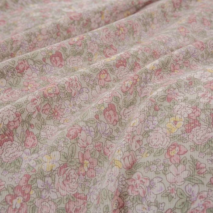 91家纺网 家纺一手货源 找家纺 富之航家纺 2024新款小清新床盖四件套公主风提花针织棉床盖四件套套 雾里花