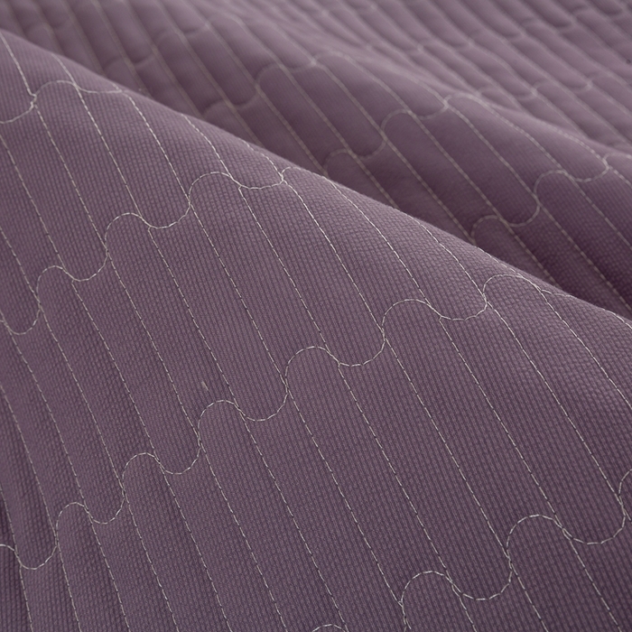 91家纺网 家纺一手货源 找家纺 富之航家纺2024新款小清新床盖四件套公主风提花针织棉床盖四件套 素漫