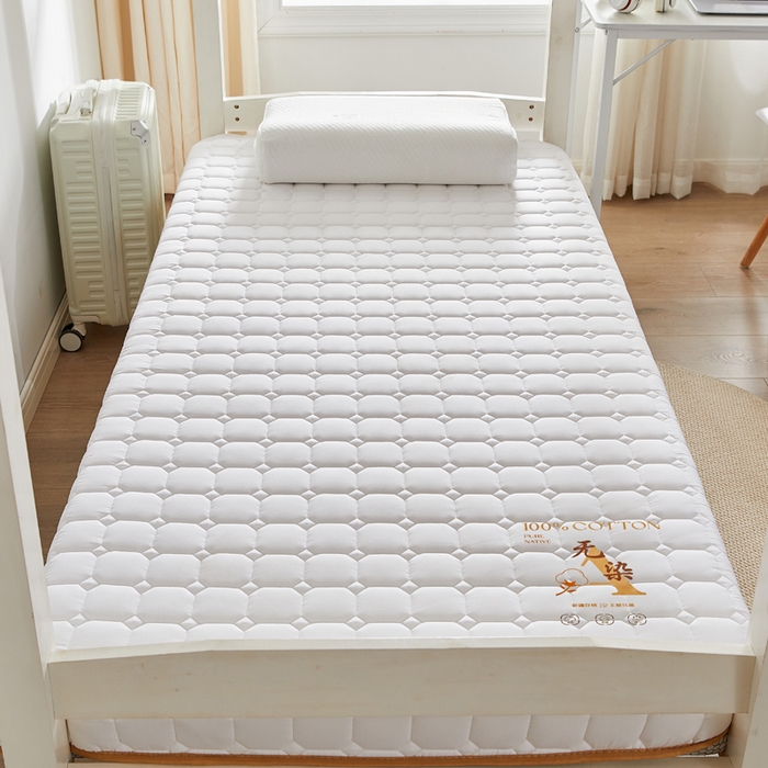 91家纺网 家纺一手货源 找家纺 鹿辉家居（原吉欧力） 2024新款柔肤棉新疆棉花床垫 白色