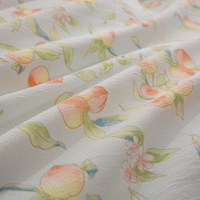 91家纺网 家纺一手货源 找家纺 富之航家纺2024新款小清新床盖四件套公主风提花针织棉床盖四件套 蜜桃