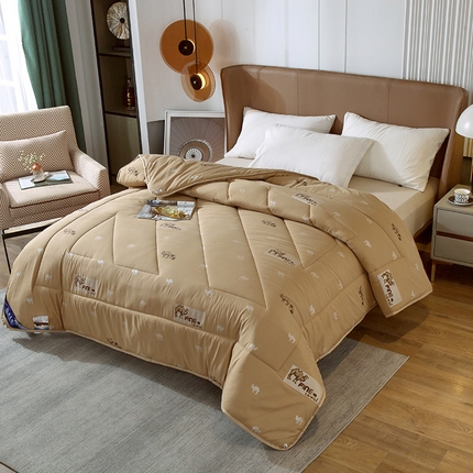 91家纺网 家纺一手货源 找家纺 （总）2024新款臻品驼毛被加厚保暖冬被学生被子被芯