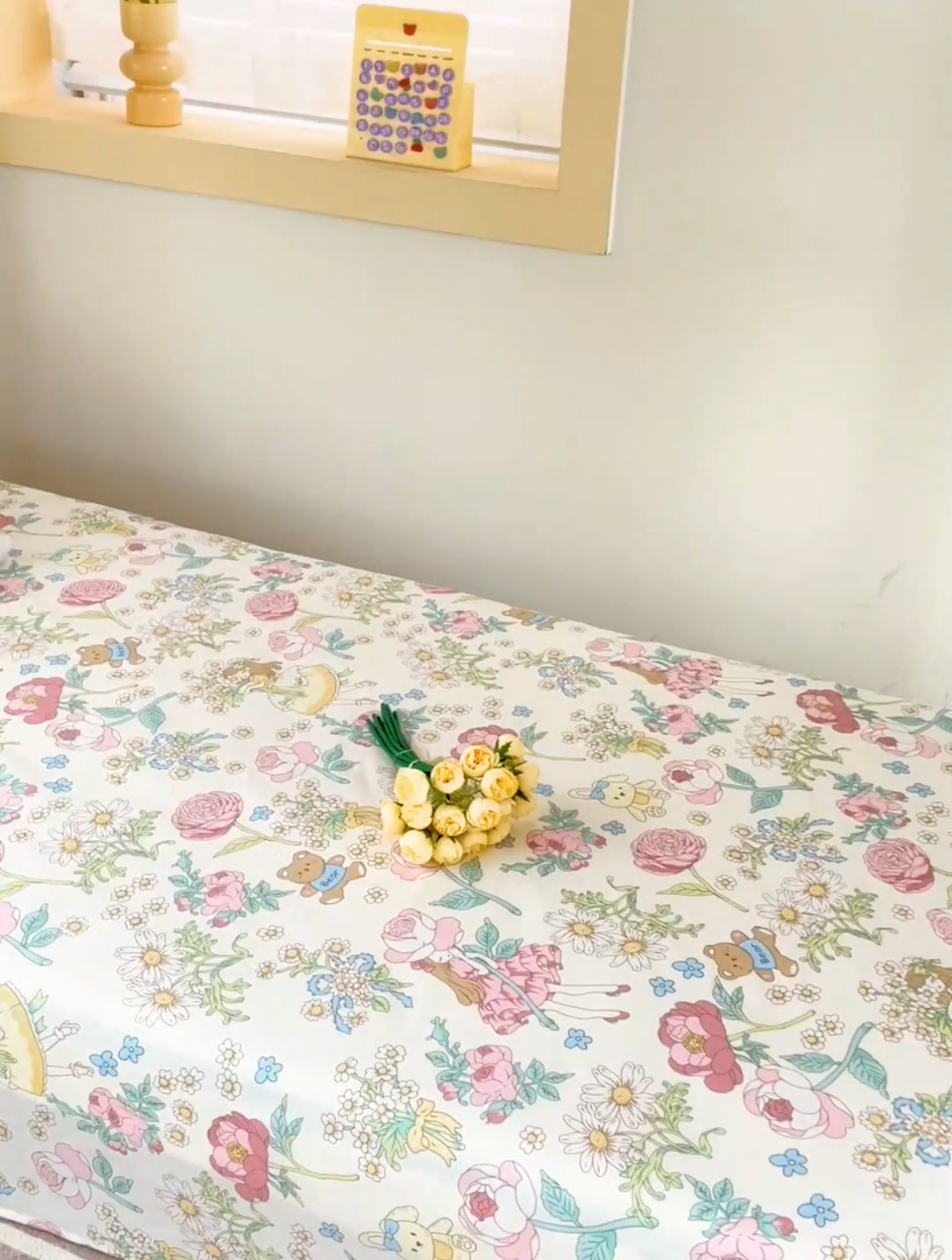 91家纺网 家纺一手货源 找家纺 名兮家居 2024新款学生床上下铺全棉床单  玛丽春天