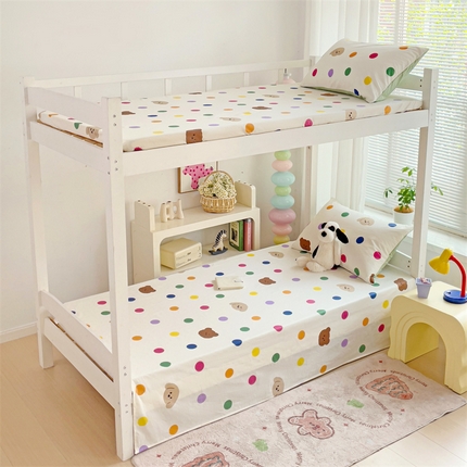 91家纺网 家纺一手货源 找家纺 （总）名兮家居 2024新款学生床上下铺全棉床单 