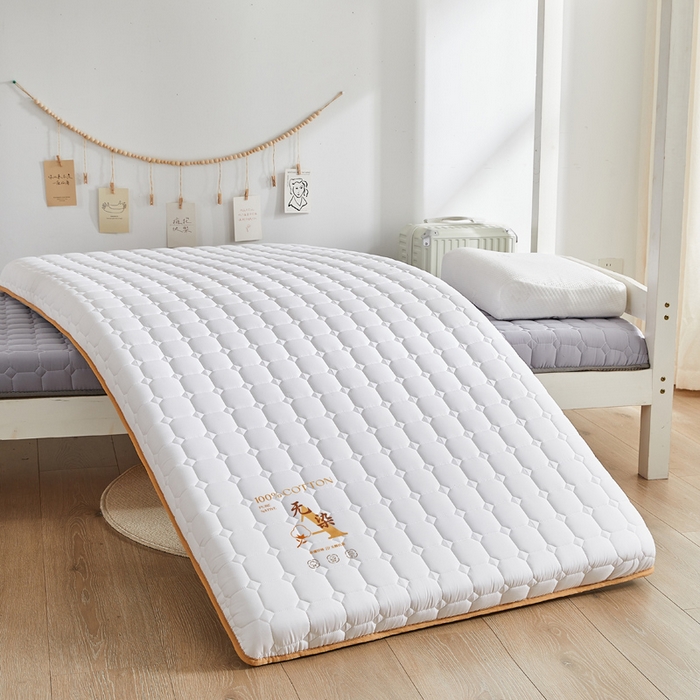 91家纺网 家纺一手货源 找家纺 鹿辉家居（原吉欧力） 2024新款柔肤棉新疆棉花床垫 白色