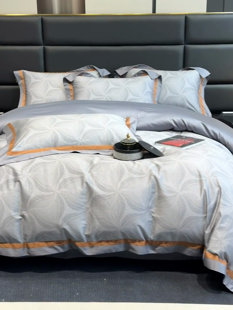 91家纺网 家纺一手货源 找家纺 东方名伶 2024新款50S全棉数码印花长绒棉四件套 怀夕