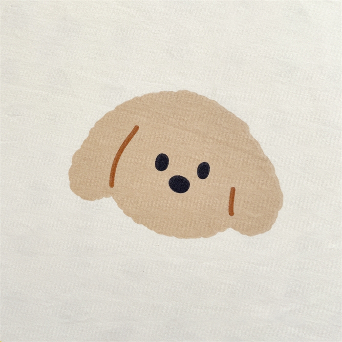 91家纺网 家纺一手货源 找家纺 名兮家居 2024新款学生床上下铺全棉床单  波点小熊