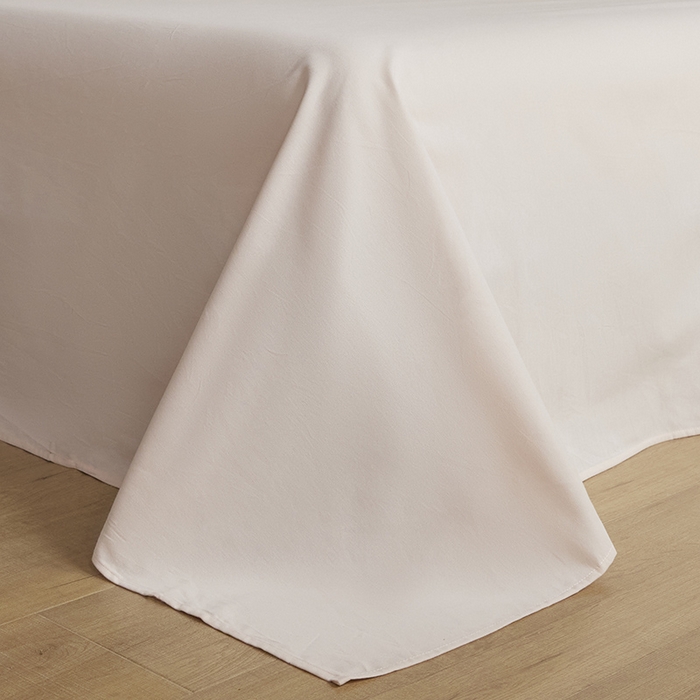 91家纺网 家纺一手货源 找家纺 澳梵家居 2024新款秋冬纯色全棉磨毛四件套--素色如锦系列 奶白-椰奶粉