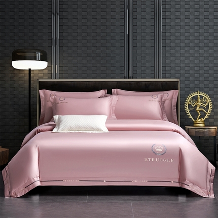 91家纺网 家纺一手货源 找家纺 （总）博之洋婚庆 2025新款全棉贡缎长绒棉刺绣四件套-炫丽人生系列