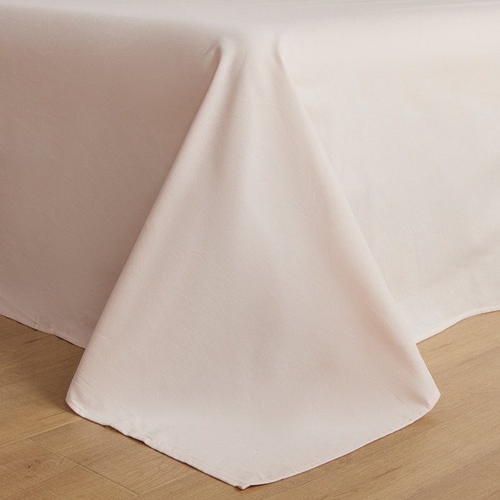 91家纺网 家纺一手货源 找家纺 澳梵家居 2024新款秋冬纯色全棉磨毛四件套--素色如锦系列 幻影灰-椰奶粉