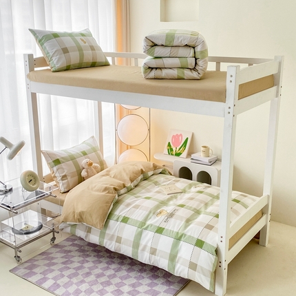 寐眠 2024新款A类全棉印花学生三件套四件套 幸运心