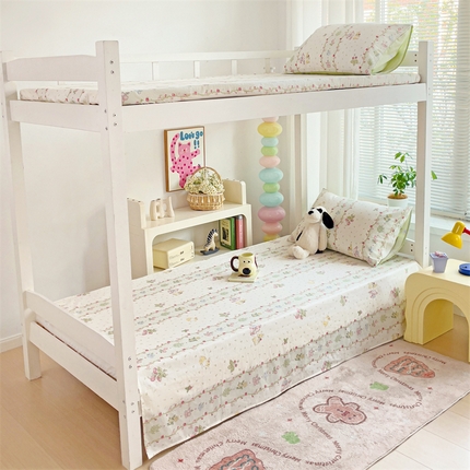 91家纺网 家纺一手货源 找家纺 （总）名兮家居 2024新款学生床上下铺全棉床单 