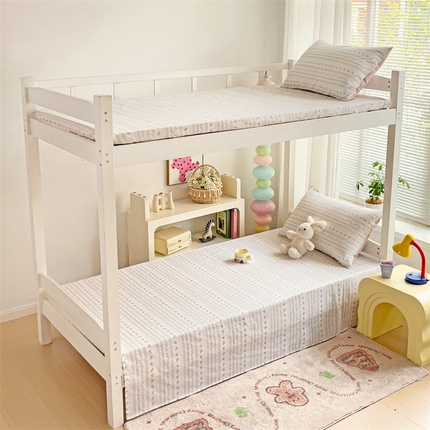 91家纺网 家纺一手货源 找家纺 （总）名兮家居 2024新款学生床上下铺全棉床单 