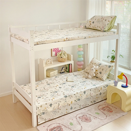 91家纺网 家纺一手货源 找家纺 （总）名兮家居 2024新款学生床上下铺全棉床单 