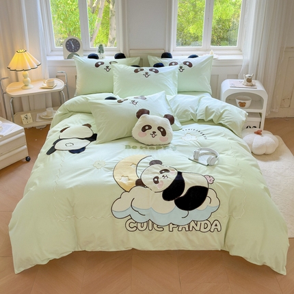 91家纺网 家纺一手货源 找家纺 （总）宏羽纺家纺 2024新款全棉水洗棉贴布绣四件套