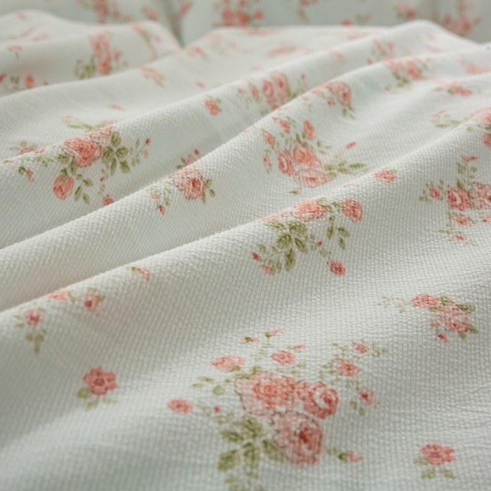 91家纺网 家纺一手货源 找家纺 富之航家纺2024新款小清新床盖四件套公主风提花针织棉床盖四件套 相思兰