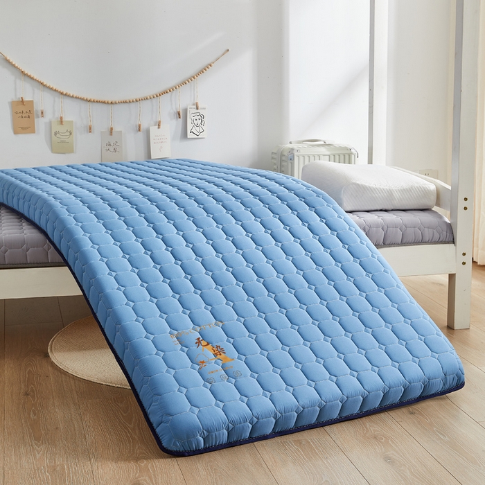 91家纺网 家纺一手货源 找家纺 鹿辉家居（原吉欧力） 2024新款柔肤棉新疆棉花床垫 蓝色