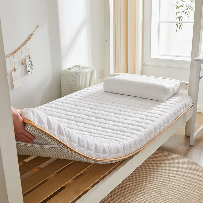 91家纺网 家纺一手货源 找家纺 鹿辉家居（原吉欧力） 2024新款柔肤棉新疆棉花床垫 白色