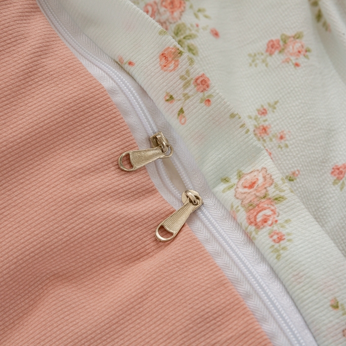 91家纺网 家纺一手货源 找家纺 富之航家纺2024新款小清新床盖四件套公主风提花针织棉床盖四件套 相思兰