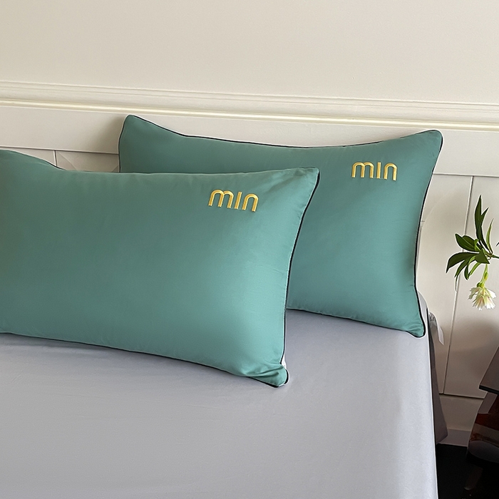 91家纺网 家纺一手货源 找家纺 澳梵家居 2024新款全棉嵌绳四件套--minmin系列 minmin烟波绿灰