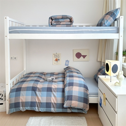 91家纺网 家纺一手货源 找家纺 （总）北欧良品 2024新款A类全棉色织水洗棉学生三件套