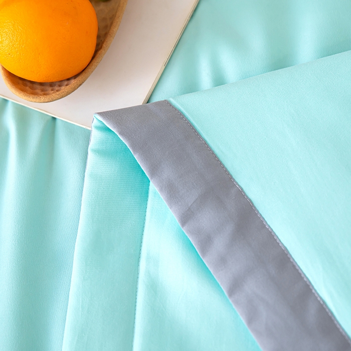 91家纺网 家纺一手货源 找家纺 鹿小帅纺织品 2024新款棉麻大豆夏被 海洋蓝