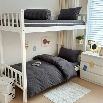 91家纺网 家纺一手货源 找家纺 （总）北欧良品 2024新款A类全棉色织水洗棉学生三件套