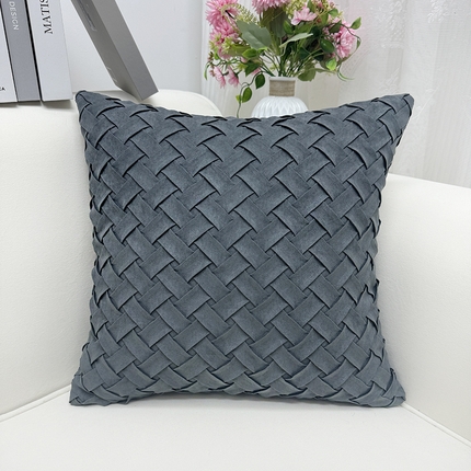 91家纺网 家纺一手货源 找家纺 （总）爱家居 2025新款鹿皮绒编织抱枕