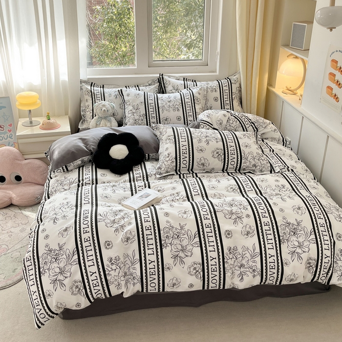 91家纺网 家纺一手货源 找家纺 （总）2024新款全棉小清新印花单品套件--四件套