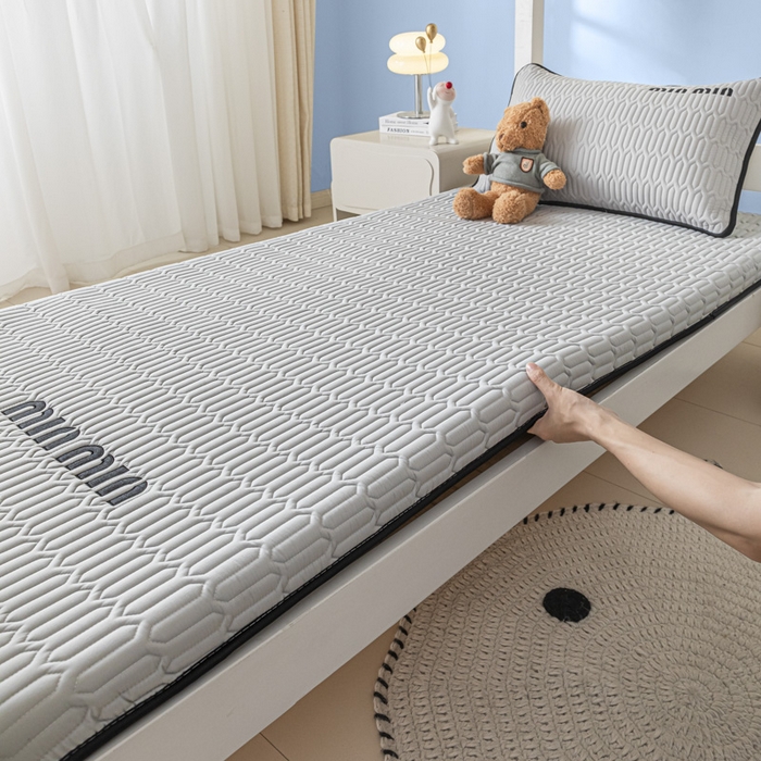 91家纺网 家纺一手货源 找家纺 鑫钰 2024新款学生季学生宿舍上下铺床垫-minmin minmin-相思灰