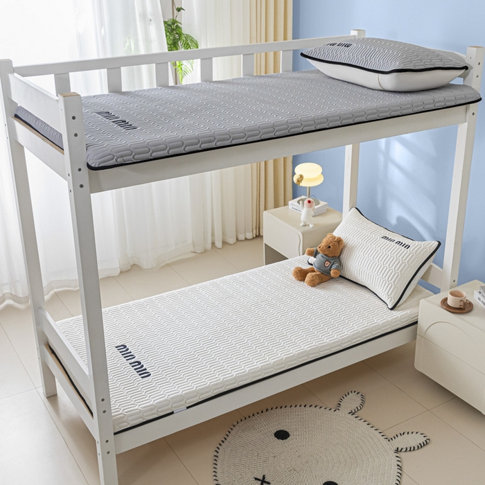 91家纺网 家纺一手货源 找家纺 鑫钰 2024新款学生季学生宿舍上下铺床垫-minmin minmin-玉石白