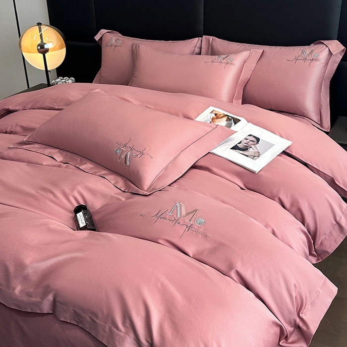 91家纺网 家纺一手货源 找家纺 （总）琉宿家纺 2025新款50s双股长绒棉绣花四件套