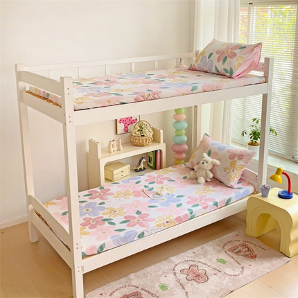 91家纺网 家纺一手货源 找家纺 （总）名兮家居 2024新款学生床上下铺全棉床笠