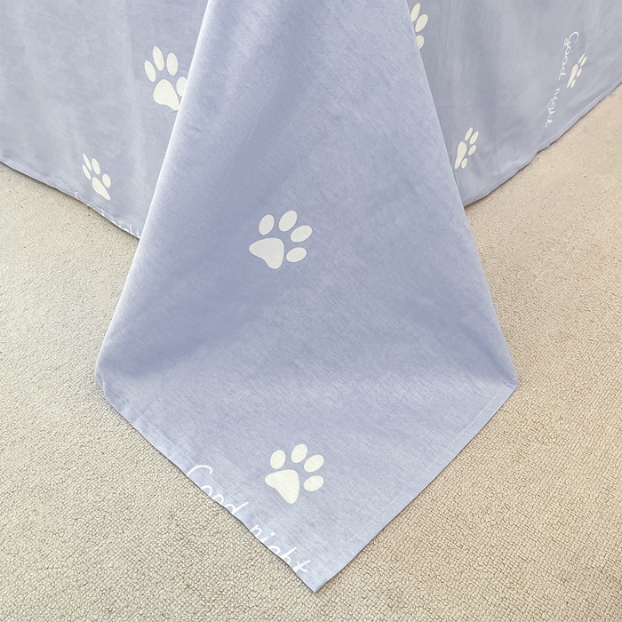 91家纺网 家纺一手货源 找家纺 2024新款全棉小清新印花单品套件--四件套 养乐多多