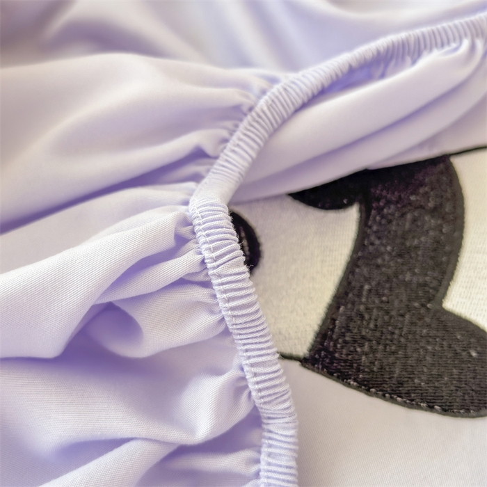 91家纺网 家纺一手货源 找家纺 2025新款A类大豆夹棉刺绣床笠系列-趴趴熊猫 趴趴熊猫-天空紫