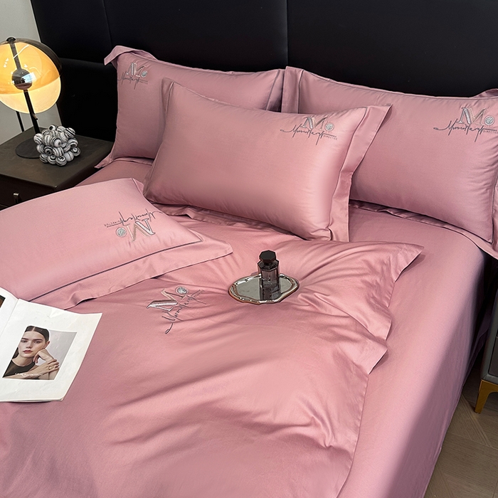 91家纺网 家纺一手货源 找家纺 （总）琉宿家纺 2025新款50s双股长绒棉绣花四件套