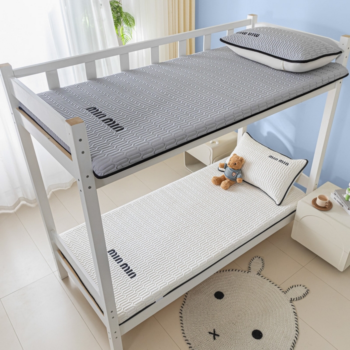 91家纺网 家纺一手货源 找家纺 鑫钰 2024新款学生季学生宿舍上下铺床垫-minmin minmin-玉石白