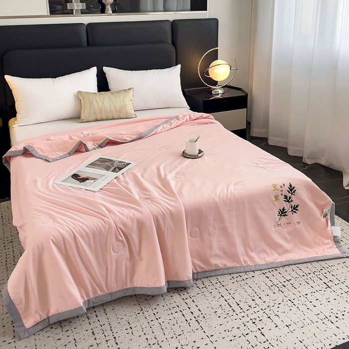 91家纺网 家纺一手货源 找家纺 鹿小帅纺织品 2024新款艾草驱蚊夏凉被 暖心玉