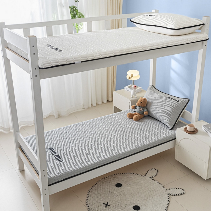 91家纺网 家纺一手货源 找家纺 鑫钰 2024新款学生季学生宿舍上下铺床垫-minmin minmin-相思灰