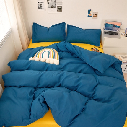 91家纺网 家纺一手货源 找家纺 （总）悦织湾家纺 2025新款纯色床单款芦荟棉四件套