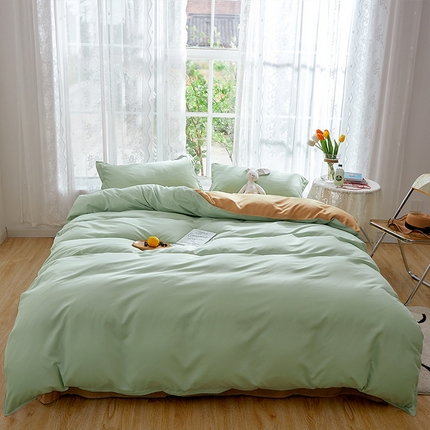 91家纺网 家纺一手货源 找家纺 （总）悦织湾家纺 2025新款纯色床单款芦荟棉四件套