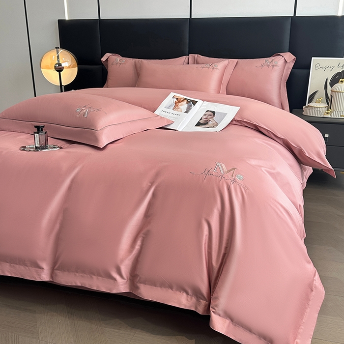 91家纺网 家纺一手货源 找家纺 （总）琉宿家纺 2025新款50s双股长绒棉绣花四件套