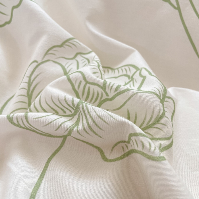 91家纺网 家纺一手货源 找家纺 2024新款全棉小清新印花单品套件--四件套 晚风吟