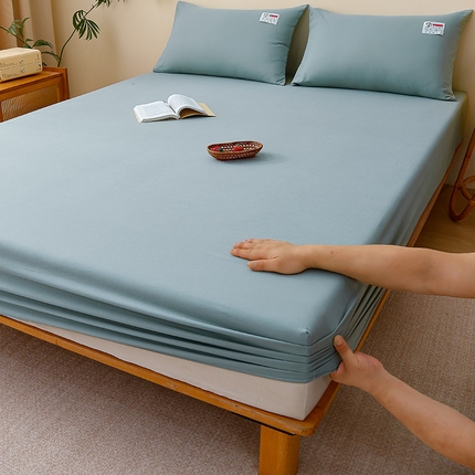 91家纺网 家纺一手货源 找家纺 （总）2024新款A类云朵棉纯色床笠