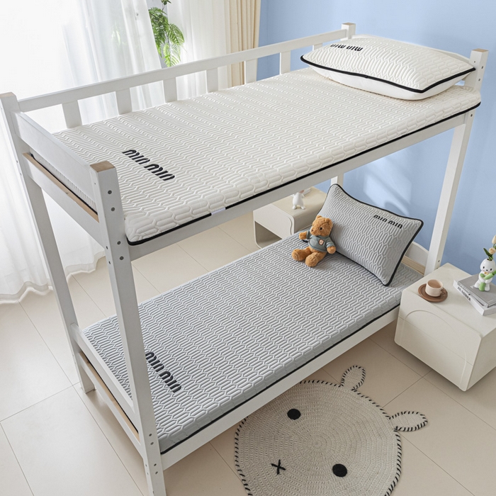 91家纺网 家纺一手货源 找家纺 鑫钰 2024新款学生季学生宿舍上下铺床垫-minmin minmin-相思灰