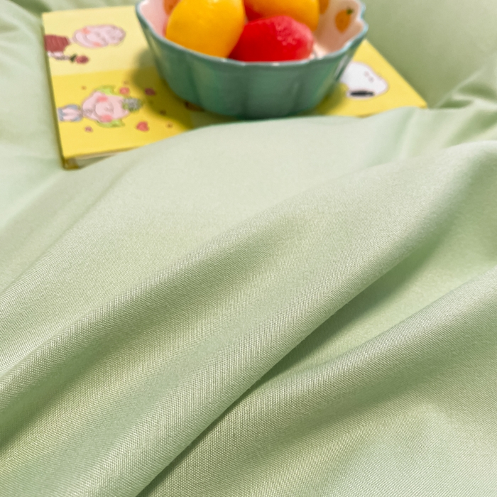 91家纺网 家纺一手货源 找家纺 悦织湾家纺 2025新款纯色床单款芦荟棉四件套 格林绿