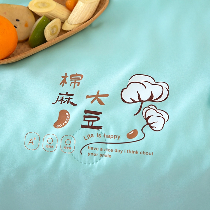 91家纺网 家纺一手货源 找家纺 鹿小帅纺织品 2024新款棉麻大豆夏被 海洋蓝